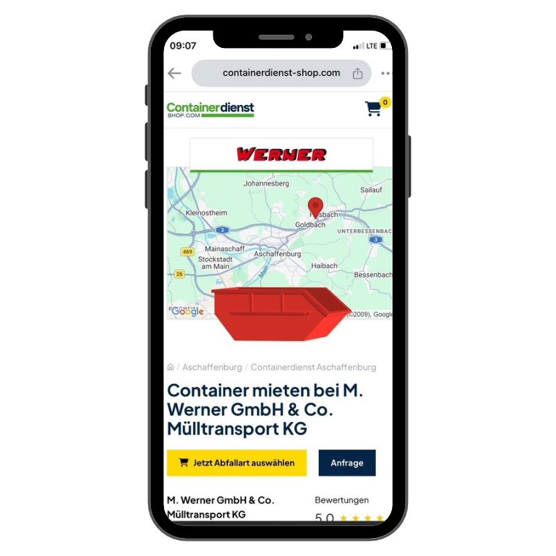 Smartphone mit Werner Onlineshop